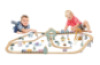 Wooden pastel railway set