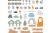 Wooden pastel railway set