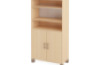 High wardrobe with shelves and doors with lock. Birch. Fresh Collection