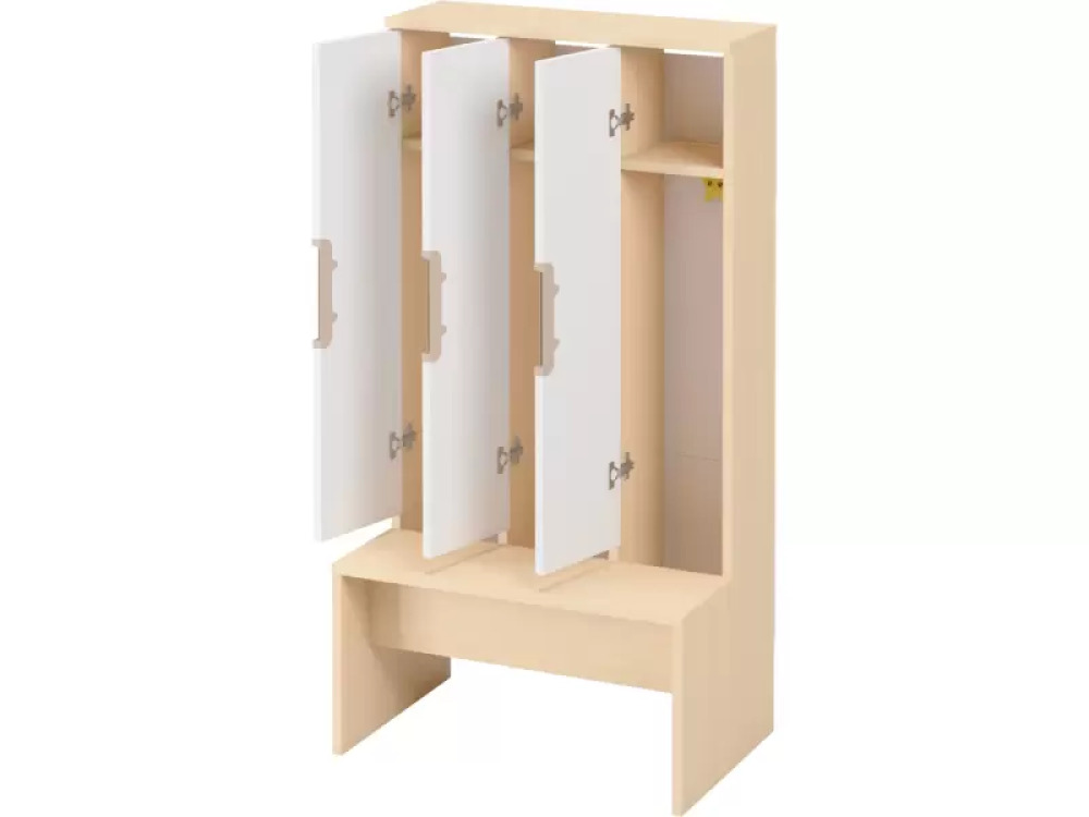 Doors with handle for cloakroom Vita 3 - White