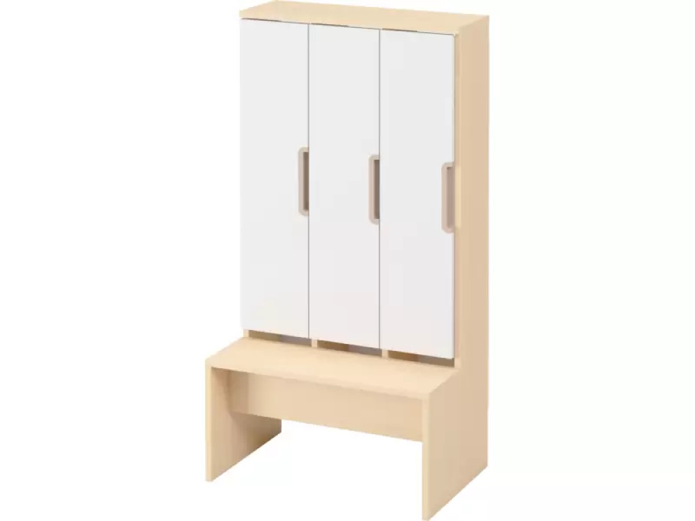 Doors with handle for cloakroom Vita 3 - White