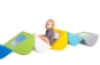 Mirrored semi-circles. Foam obstacle course