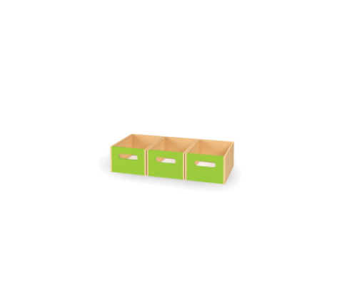 3 - big wooden trays - Green