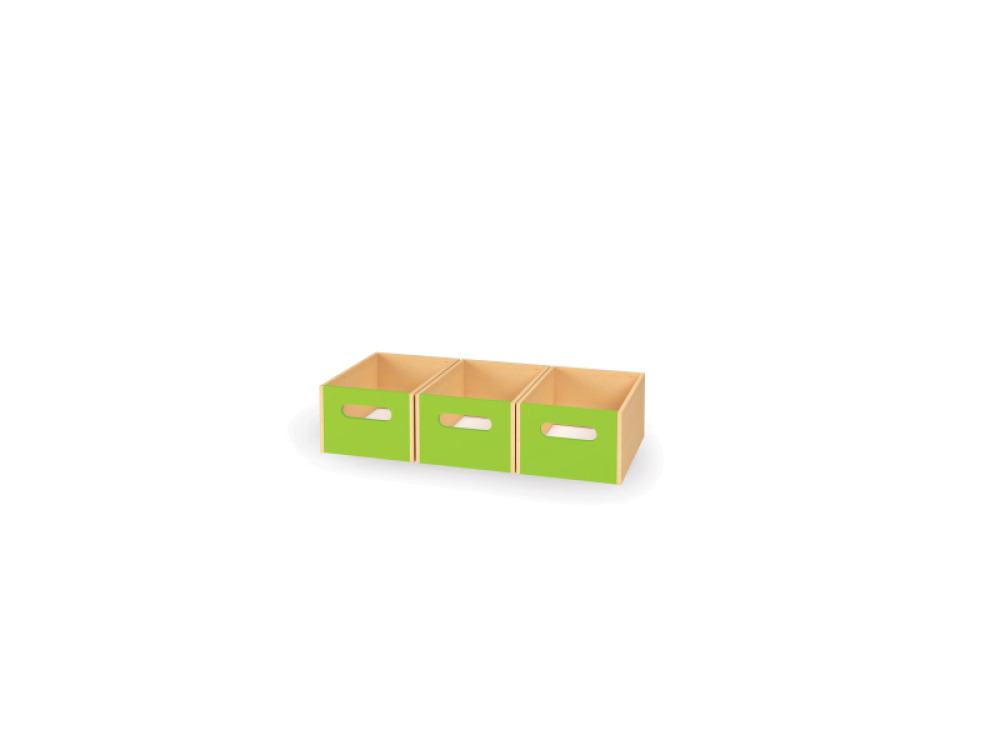 3 - big wooden trays - Green