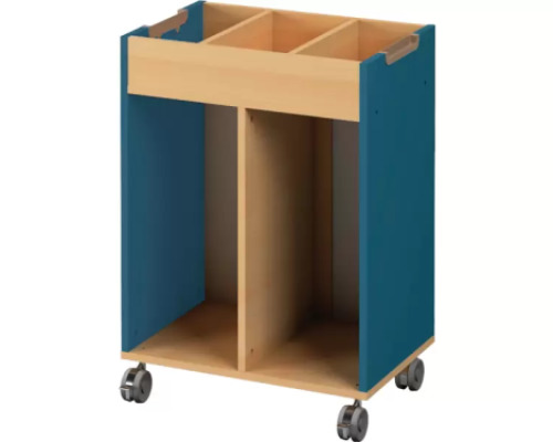 Mobile cabinet for containers - emerald blue