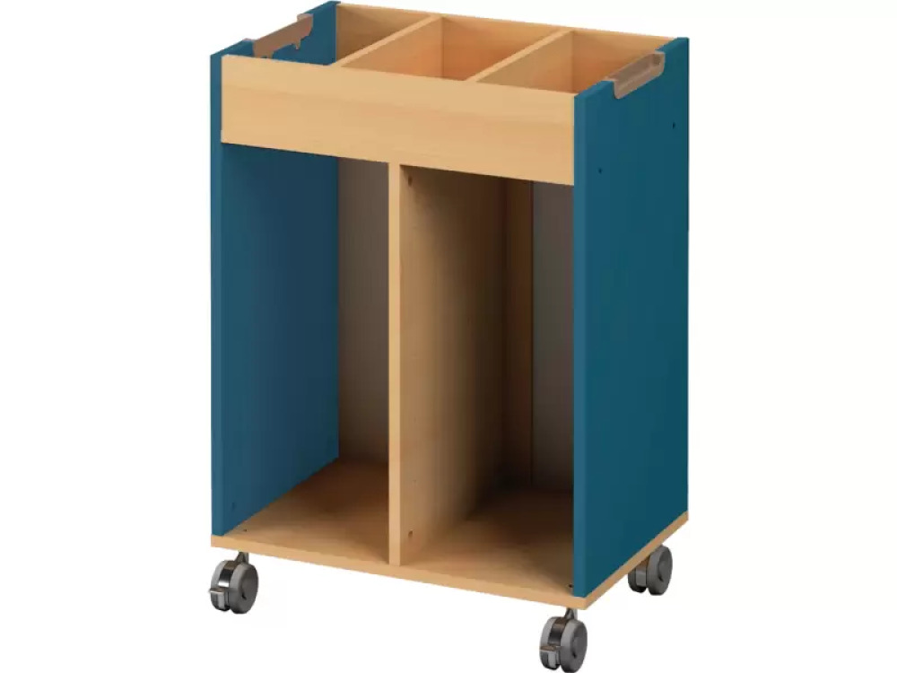 Mobile cabinet for containers - emerald blue