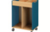 Mobile cabinet for containers - emerald blue
