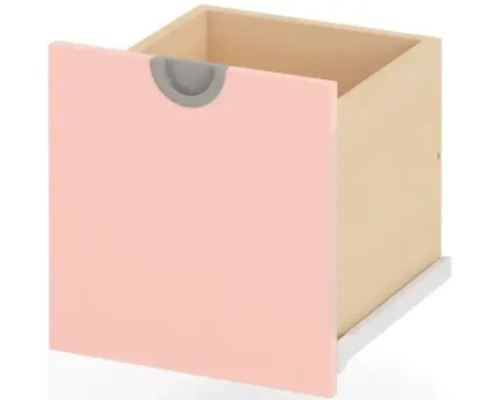 Cubo drawer. Narrow tall. Pale pink