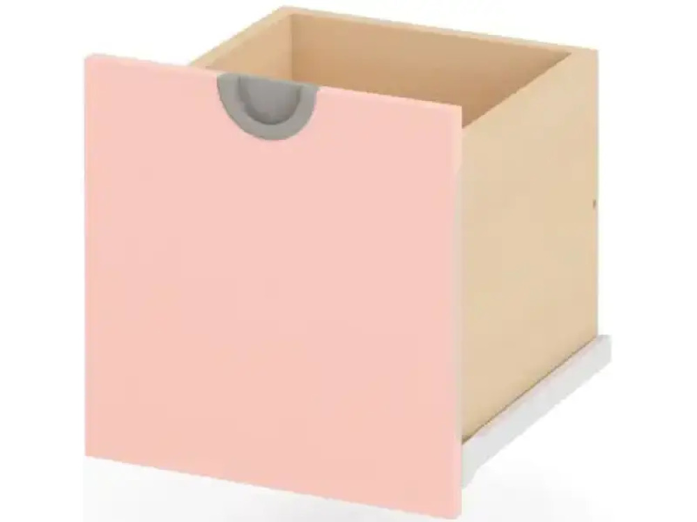 Cubo drawer. Narrow tall. Pale pink