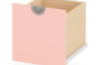Cubo drawer. Narrow tall. Pale pink