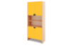 Tall Storage Unit + half bottom & upper doors - Yellow