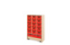 Storage Unit XL with deep wooden trays + container - Red