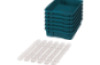 Small plastic containers with runners - eco blue-green - 06