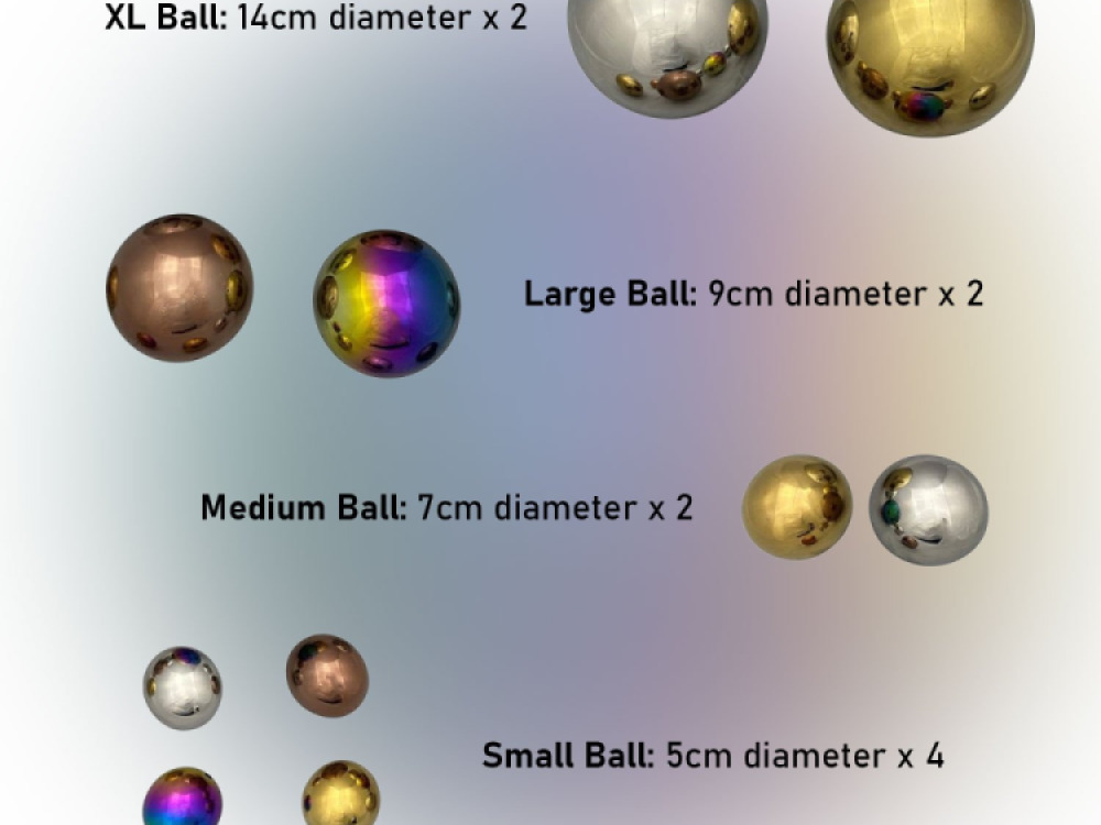 Metallic balls 10 pc set
