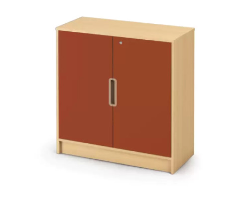 Storage Unit 92 with shelves and doors and lock - Brick - X