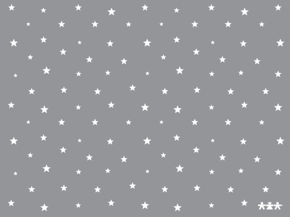 Grey stars carpet. 3 x 4 m