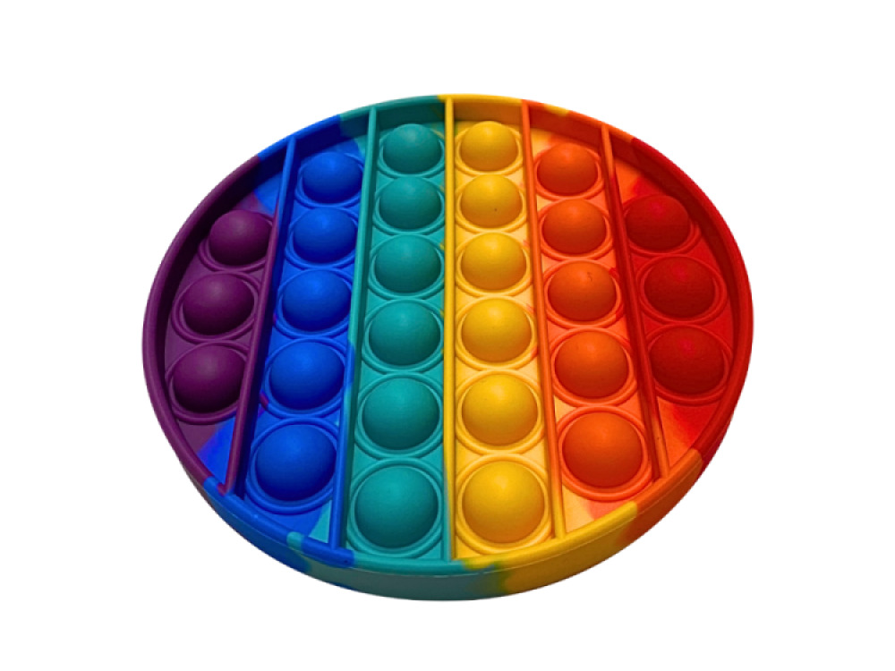 Pop Fidget Pad – Round, multicoloured