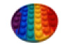 Pop Fidget Pad – Round, multicoloured
