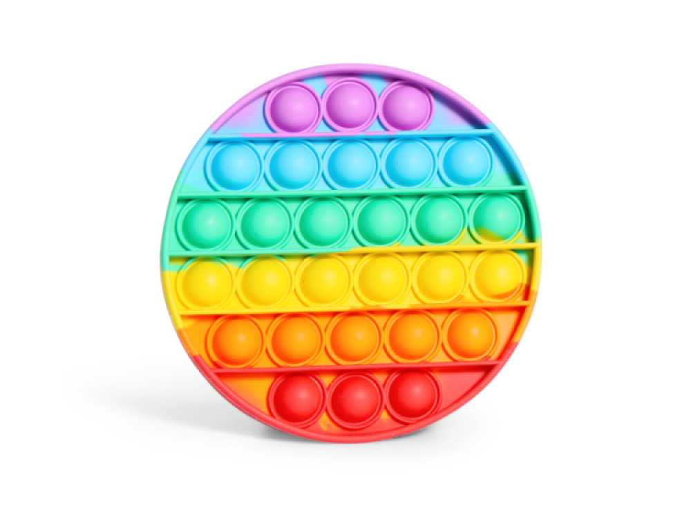 Pop Fidget Pad – Round, multicoloured