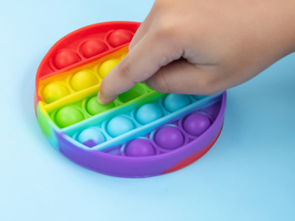 Pop Fidget Pad – Round, multicoloured