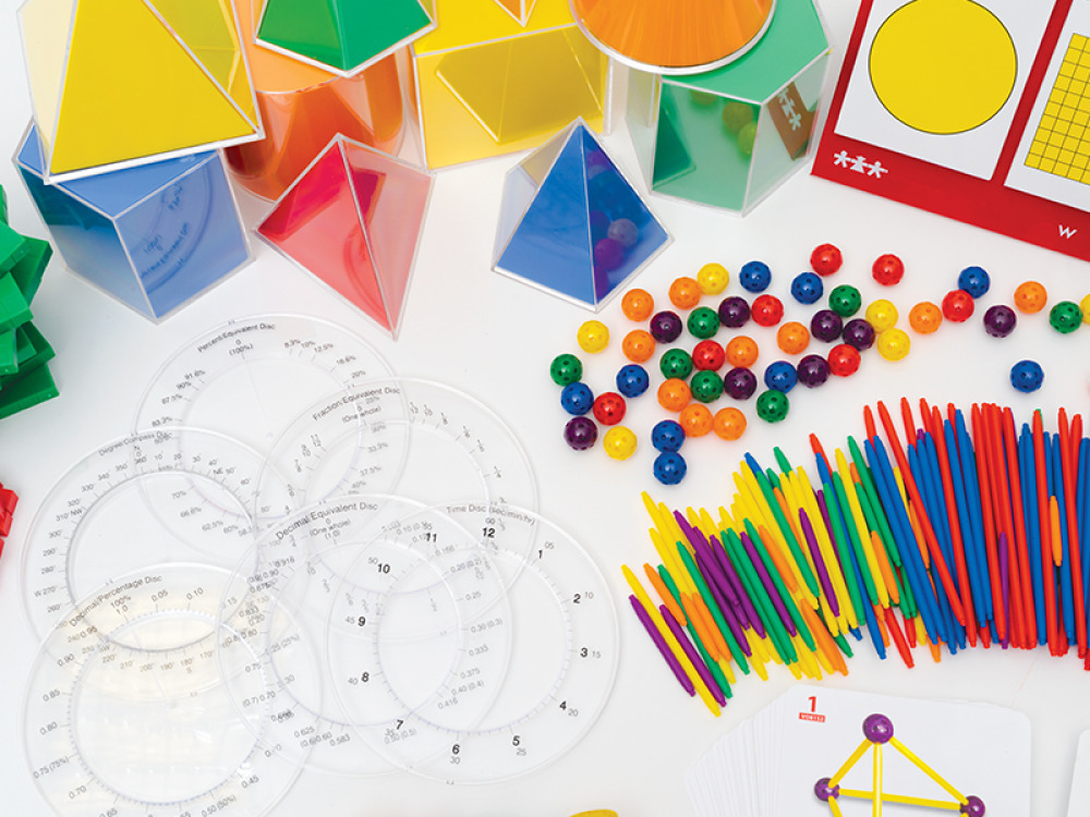 Set of mathematical teaching aids with lesson scenarios. Basic and advanced level