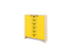 Storage Unit XL with shelves and doors + deep cardboard trays - Yellow
