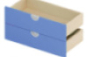 Set of Cubo drawers. Wide, low. Azure blue