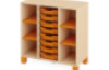 Cabinet with shelves and 8 containers. Orange. Fresh Collection