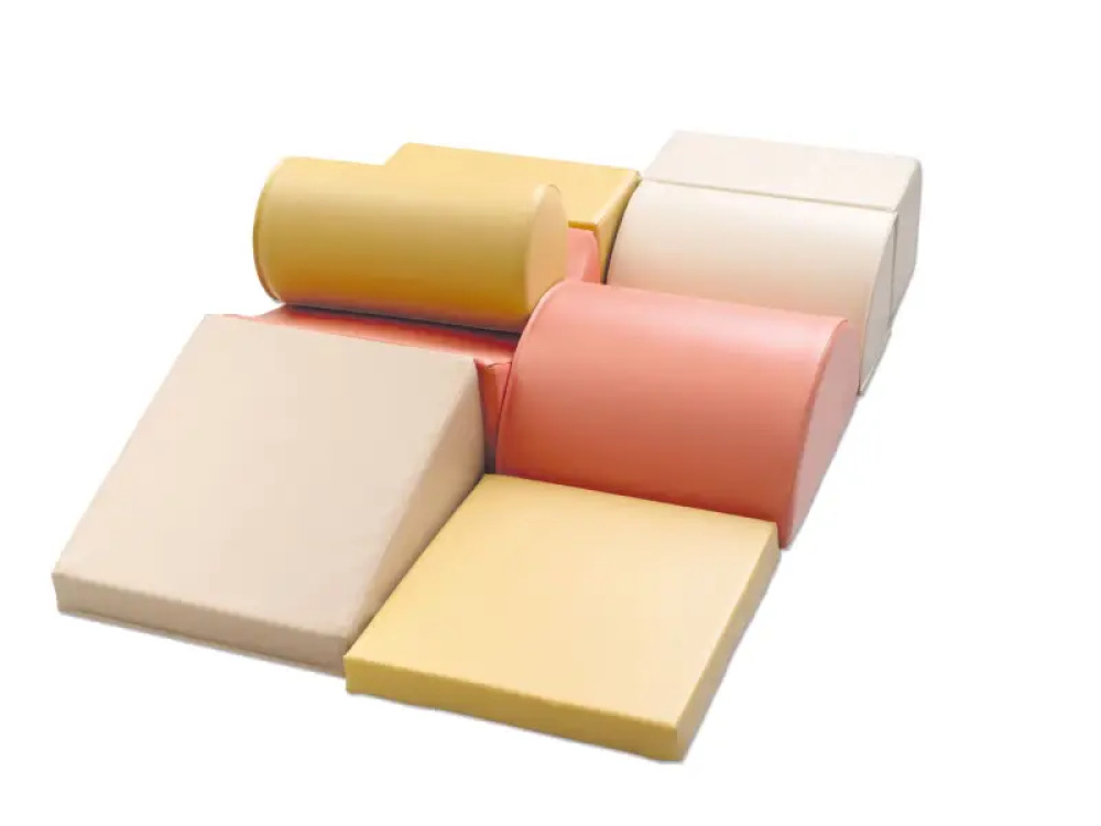 Foam obstacle course. Earth tones
