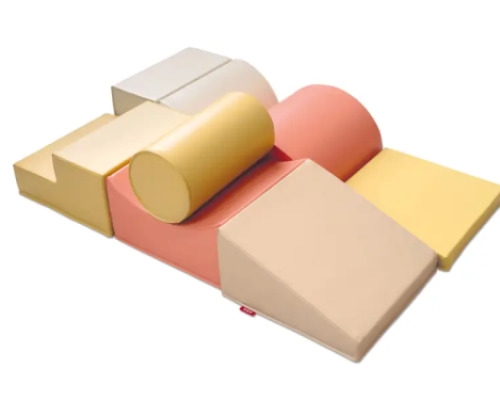 Foam obstacle course. Earth tones