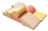 Foam obstacle course. Earth tones