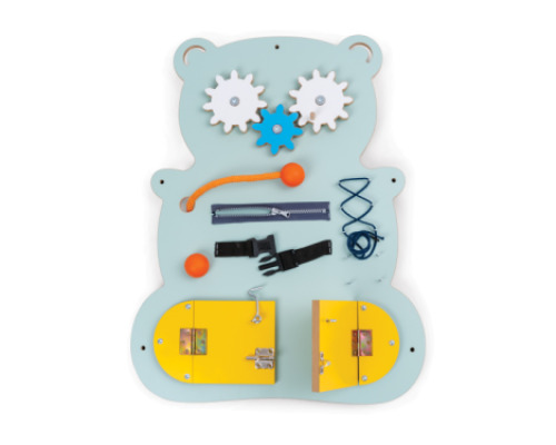 Manipulative board Teddy bear