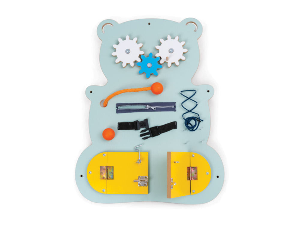 Manipulative board Teddy bear
