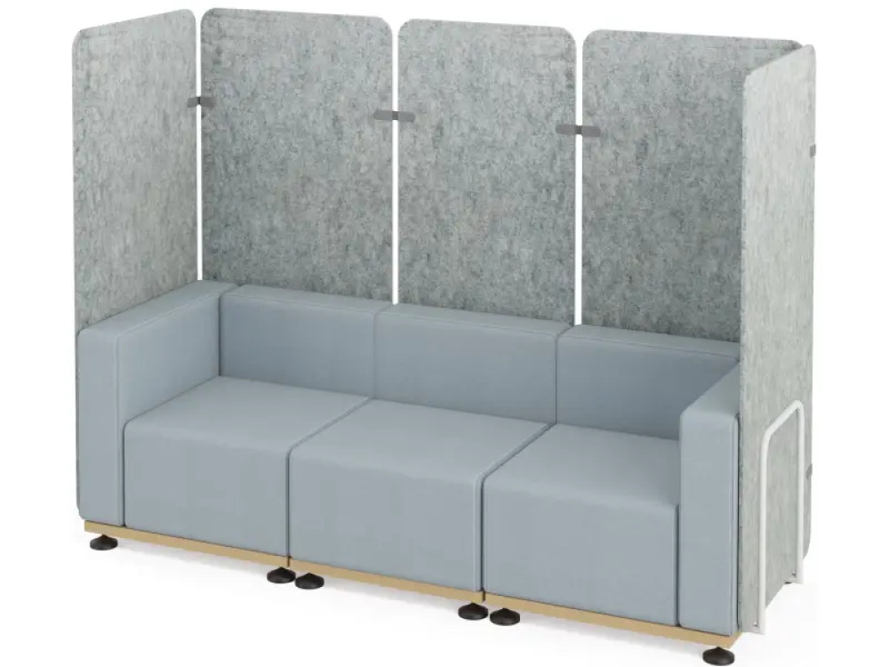Wide Media Acoustic wall. Grey