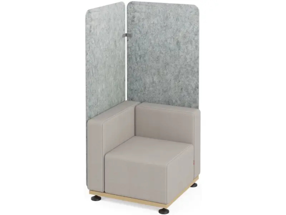 Wide Media Acoustic wall. Grey