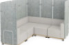 Wide Media Acoustic wall. Grey