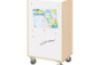 Mobile cabinet with a desk and magnetic board