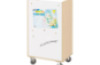 Mobile cabinet with a desk and magnetic board