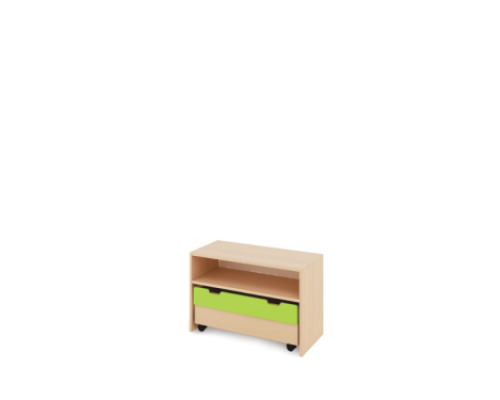 Storage Unit S with shelves + containers - Green