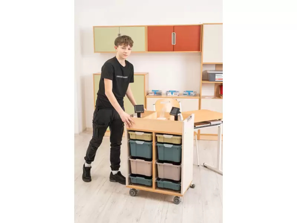Mobile cabinet for containers - avocado
