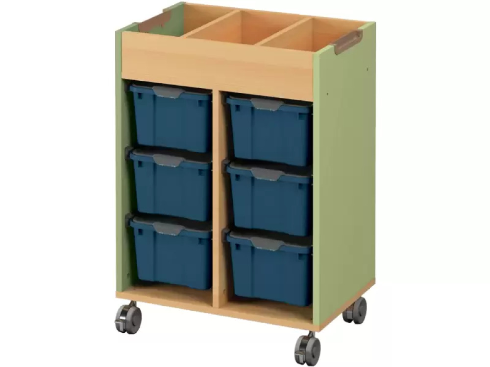 Mobile cabinet for containers - avocado