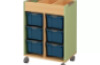 Mobile cabinet for containers - avocado