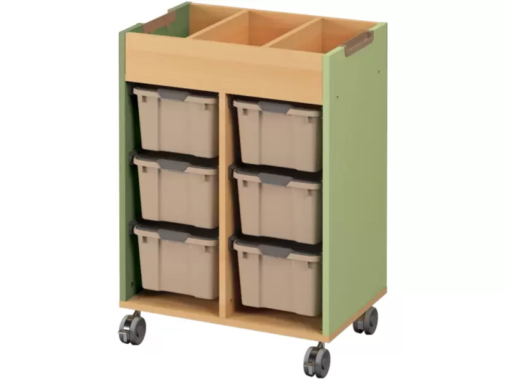Mobile cabinet for containers - avocado