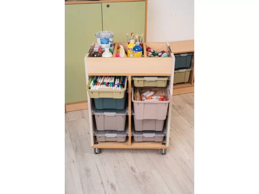 Mobile cabinet for containers - avocado