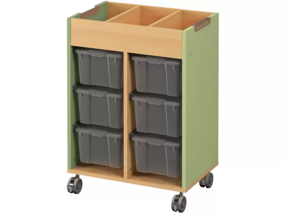 Mobile cabinet for containers - avocado