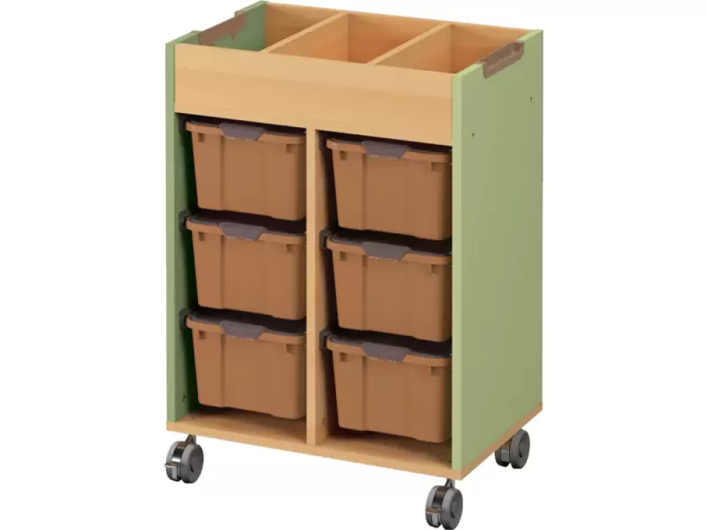 Mobile cabinet for containers - avocado