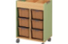 Mobile cabinet for containers - avocado