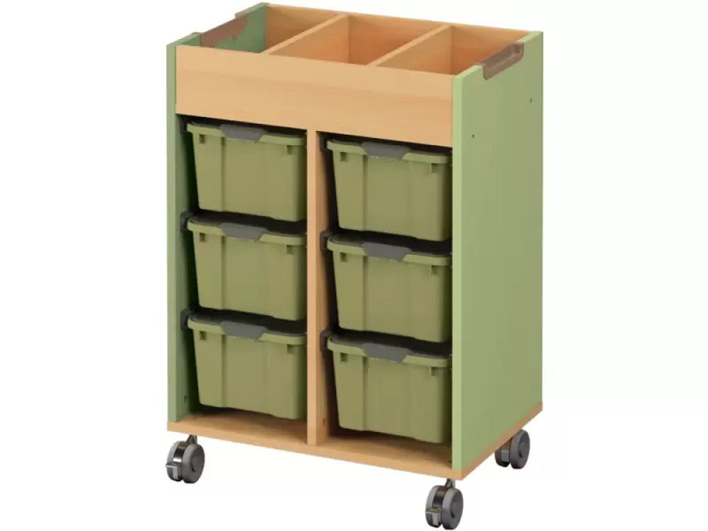 Mobile cabinet for containers - avocado