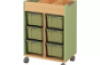 Mobile cabinet for containers - avocado