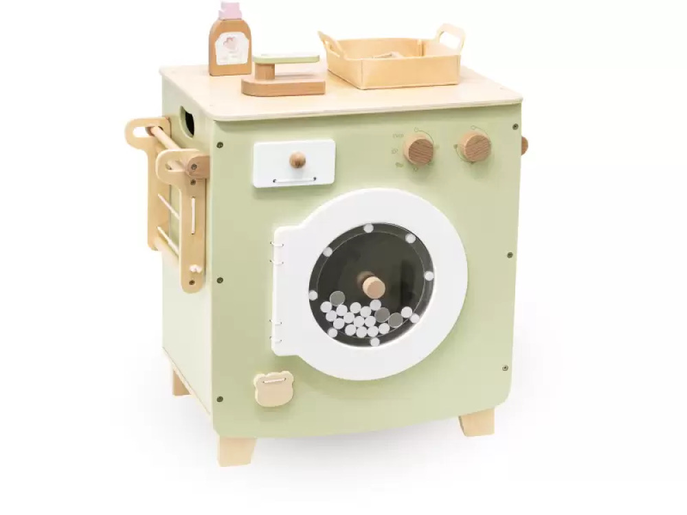 Laundry. Wooden activity corner